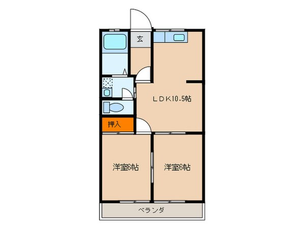 ミナミブル－タウン光与の物件間取画像